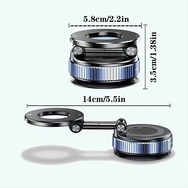 MagSnap™ Suction Magnetic Phone Holder – 360° Adjustable MagSafe Car Mount