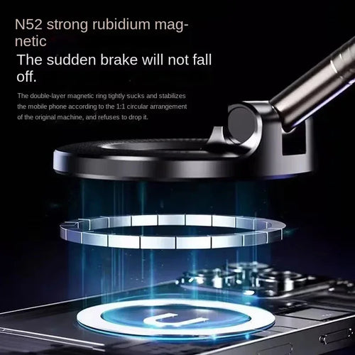 MagSnap™ Suction Magnetic Phone Holder – 360° Adjustable MagSafe Car Mount